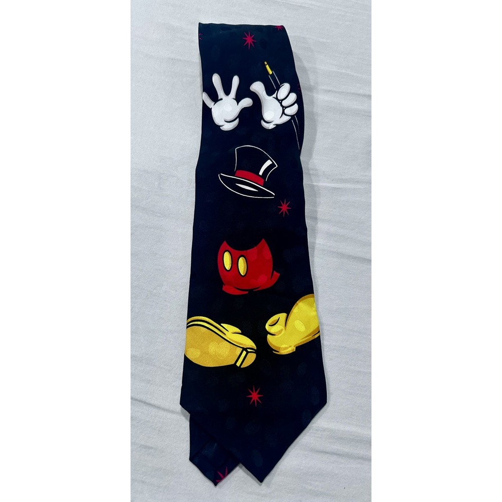Disney Mickey Mouse Invisible Mickey 100% Silk Tie Necktie Korea Costume